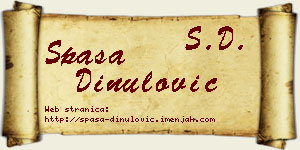 Spasa Dinulović vizit kartica